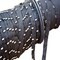 1 Yard Black Hook and Eye Tape Set 1/2'' Spacing on Each Side, Silver Hardware on Cotton Trim